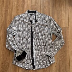 G by Guess Black and White Patterned Shirt